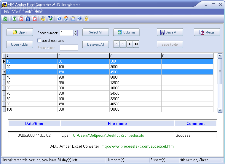 Photo #1 for ABC Amber Excel Converter