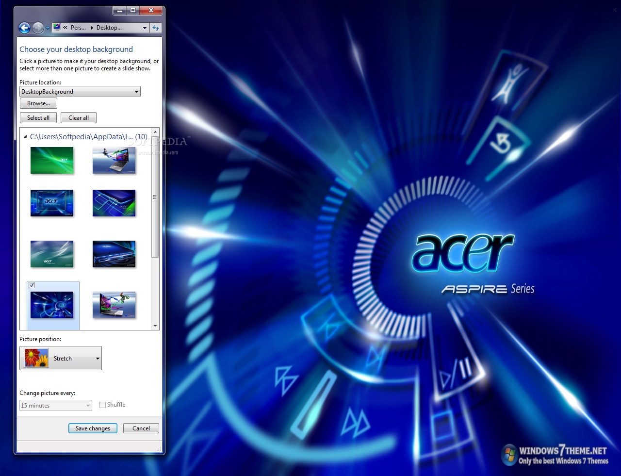 Acer Windows 7 Theme Logo