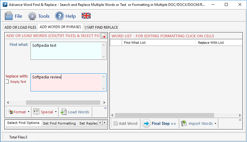Photo #2 for Advance Word Find & Replace