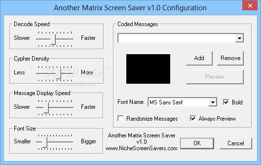 Another Matrix Screen Saver Logo