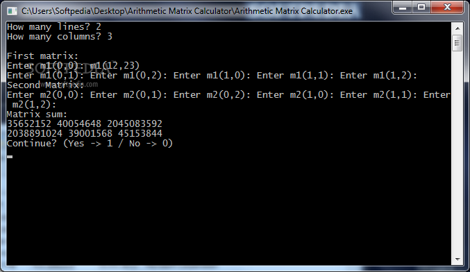 Photo #1 for Arithmetic Matrix Calculator