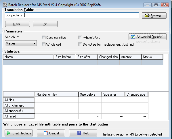 Photo #1 for Batch Replacer for MS Excel