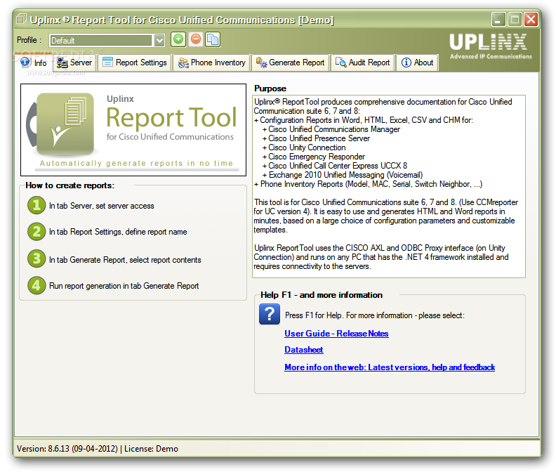 Report Tool for Cisco Unified Comms Logo