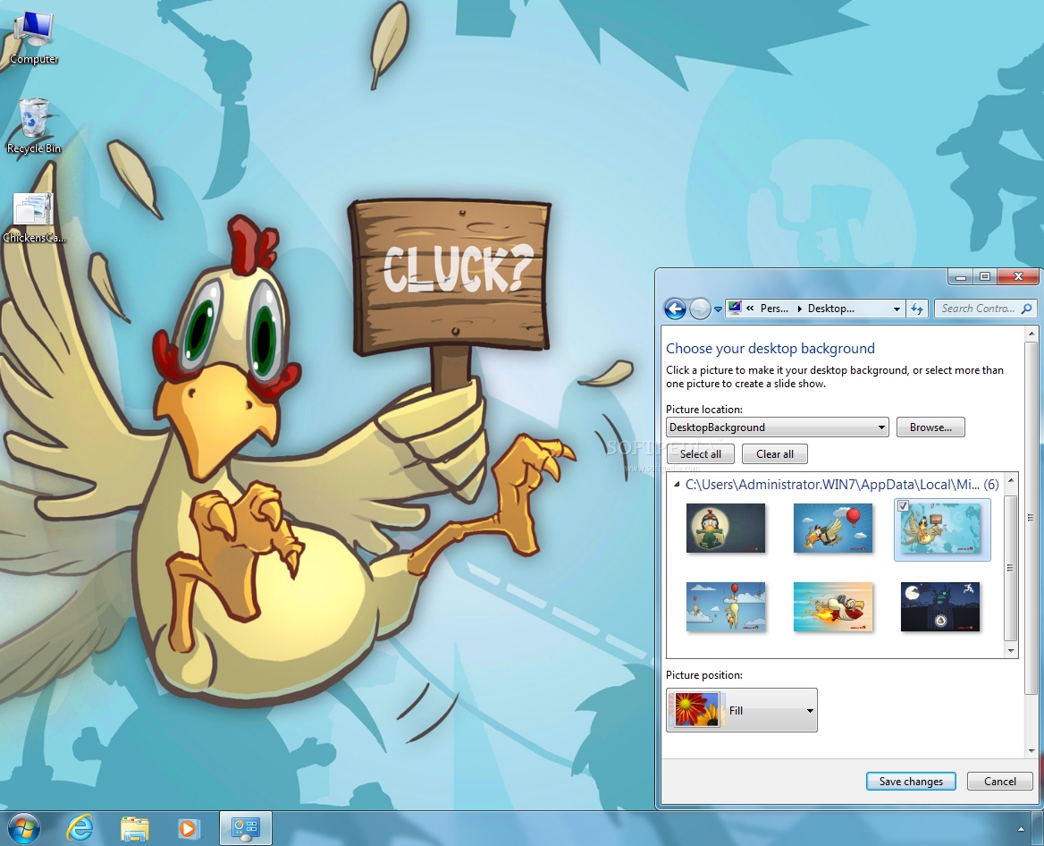 Chickens Can't Fly Theme Logo