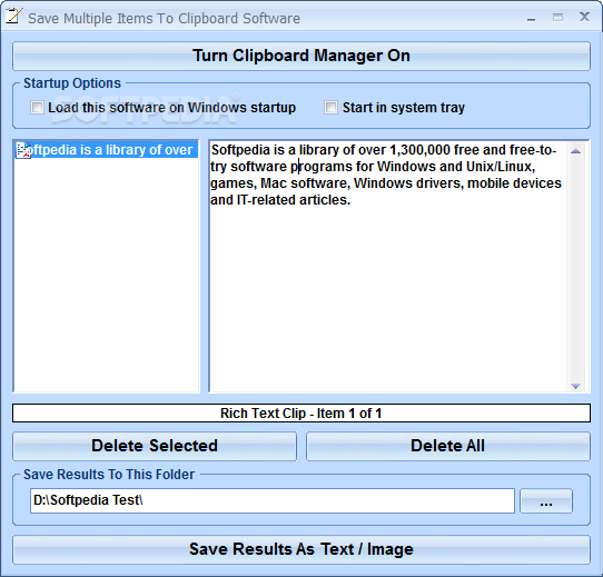 Photo #1 for Save Multiple Items To Clipboard Software