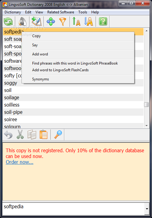 LingvoSoft Dictionary 2008 English - Albanian Logo