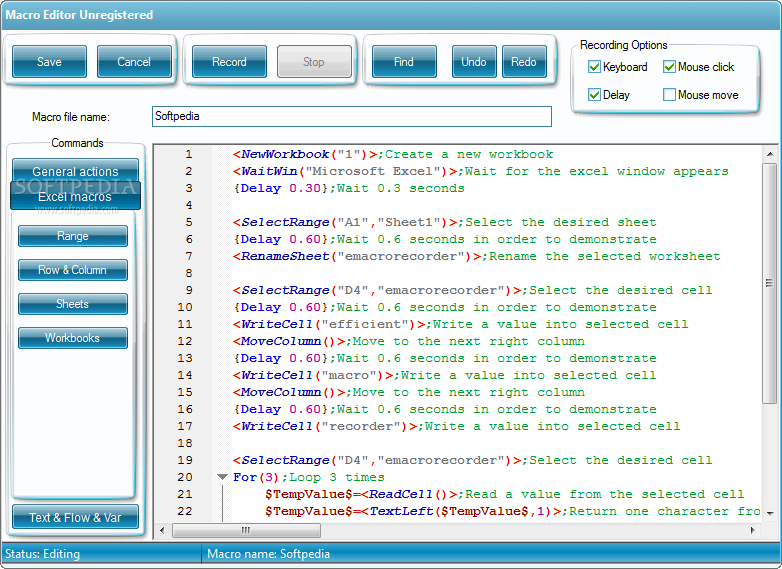 Photo #3 for Efficient Macro Recorder Excel