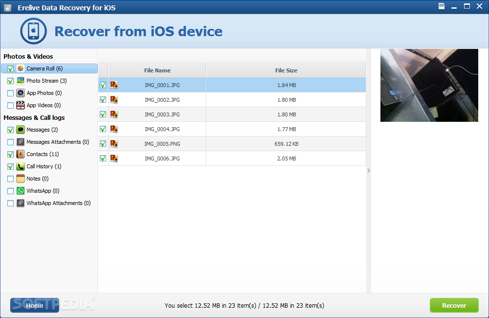 Photo #3 for Erelive Data Recovery for iOS