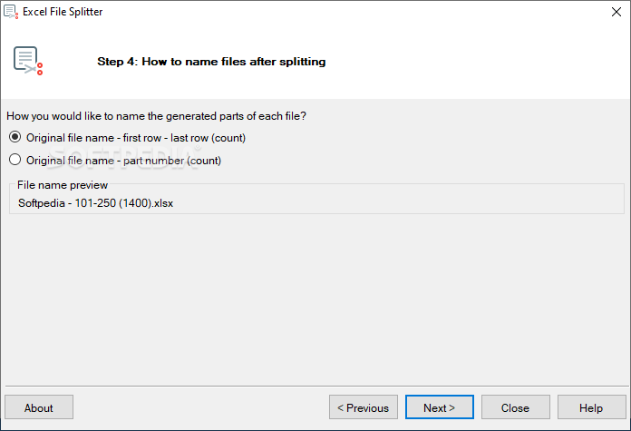 Photo #5 for Excel File Splitter