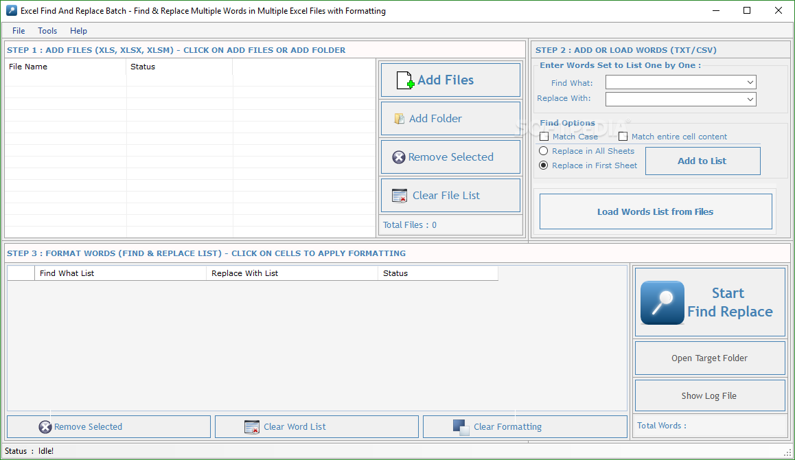 Photo #1 for Excel Find & Replace Batch