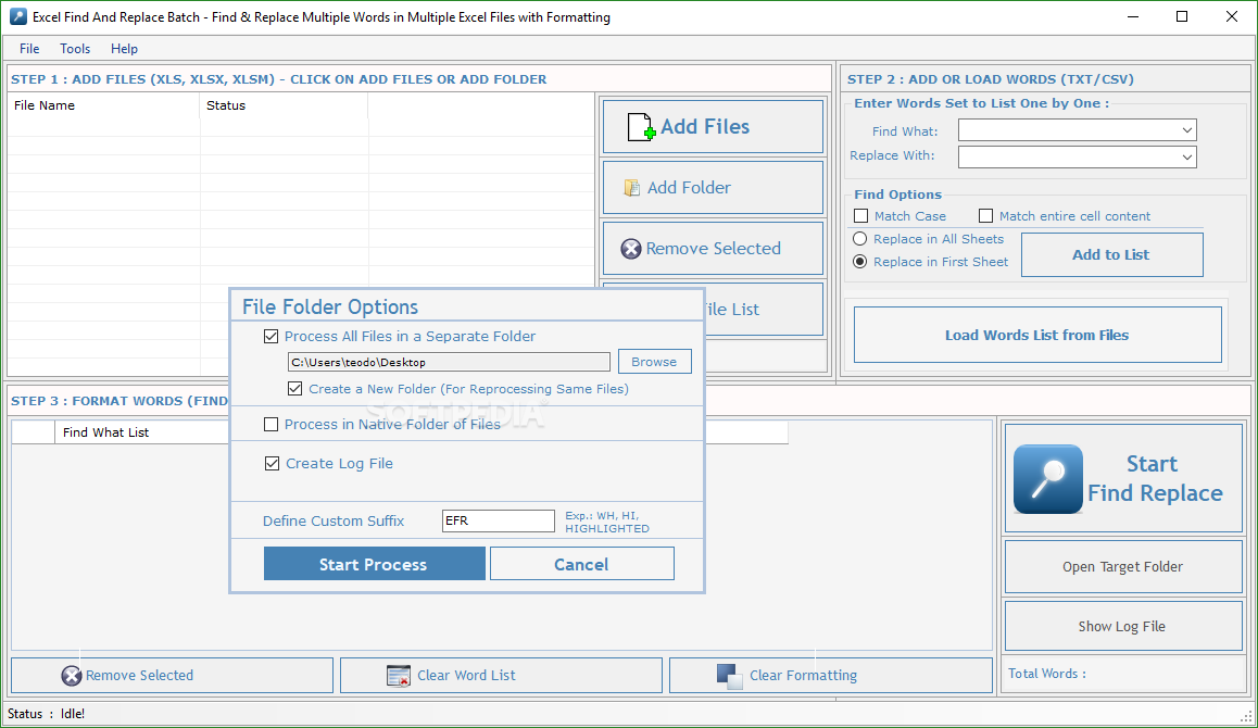 Photo #2 for Excel Find & Replace Batch