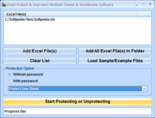 Photo #1 for Excel Protect & Unprotect Multiple Sheets & Workbooks Software