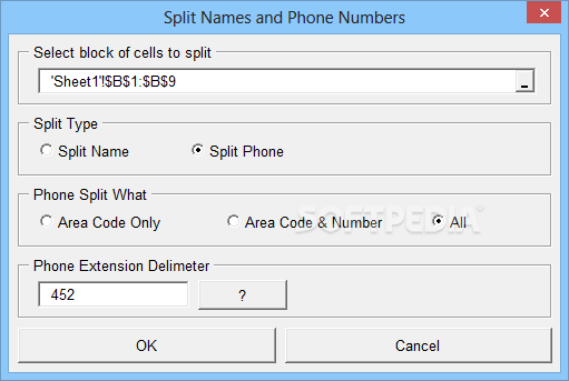 Photo #2 for Excel Split Names and Phone Numbers Software