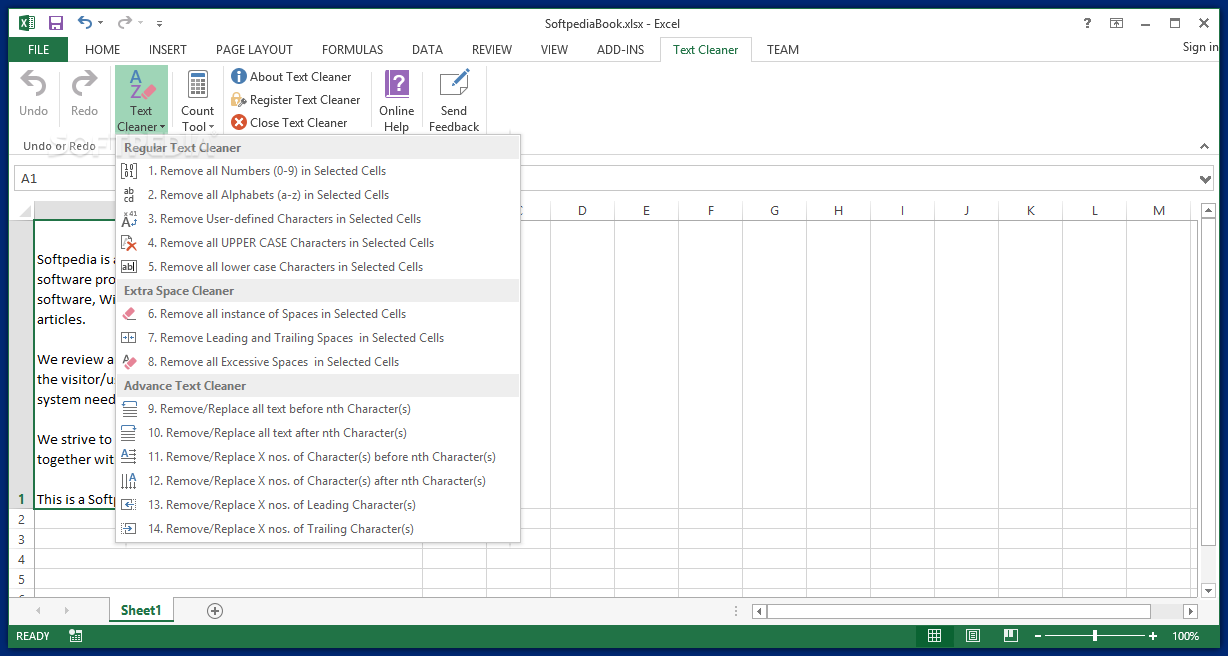 Photo #2 for Excel Text Cleaner