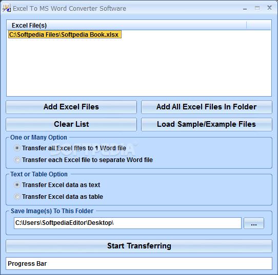 Photo #1 for Excel To MS Word Converter Software