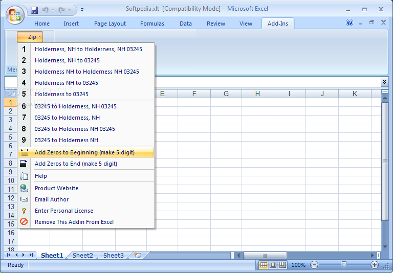 Photo #1 for Excel Zip Codes Convert, Lookup & Format Software