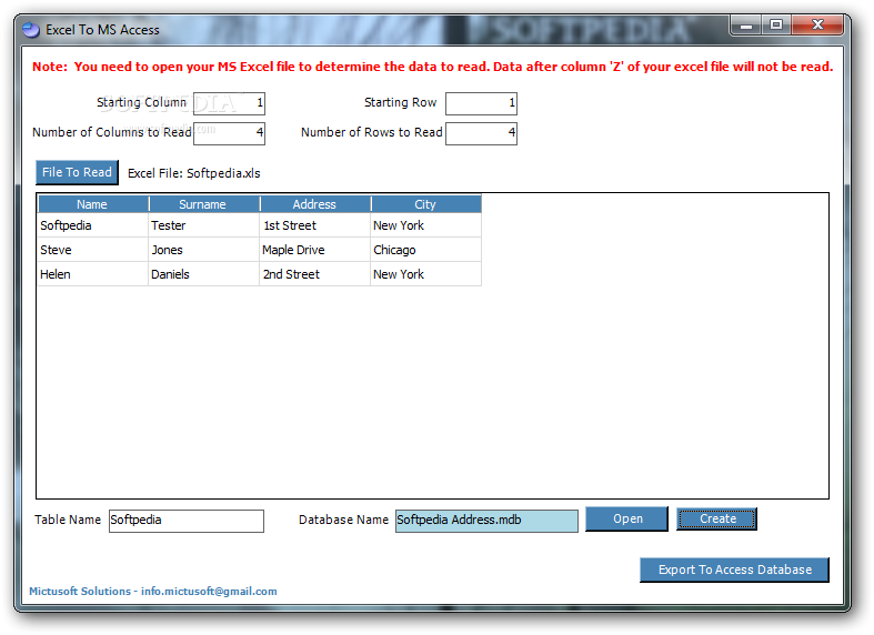 Photo #1 for Excel to MS Access