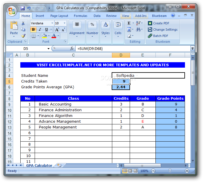 Photo #1 for GPA Calculator