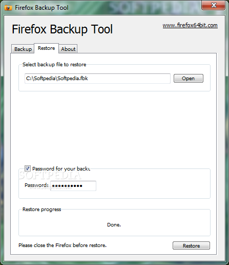 Photo #2 for Firefox Backup Tool