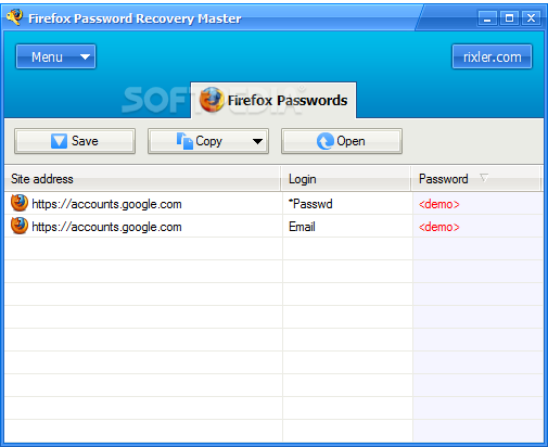 Photo #1 for Firefox Password Recovery Master