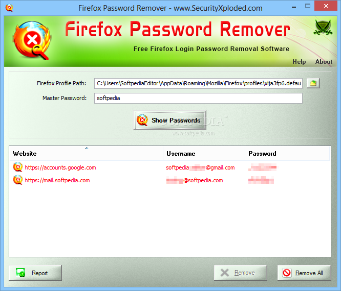 Photo #1 for Firefox Password Remover