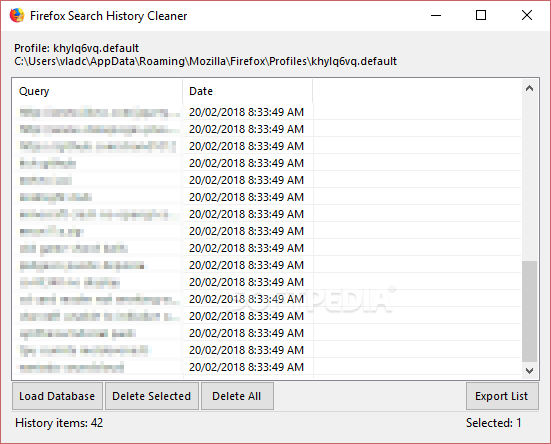 Photo #1 for Firefox Search History Cleaner