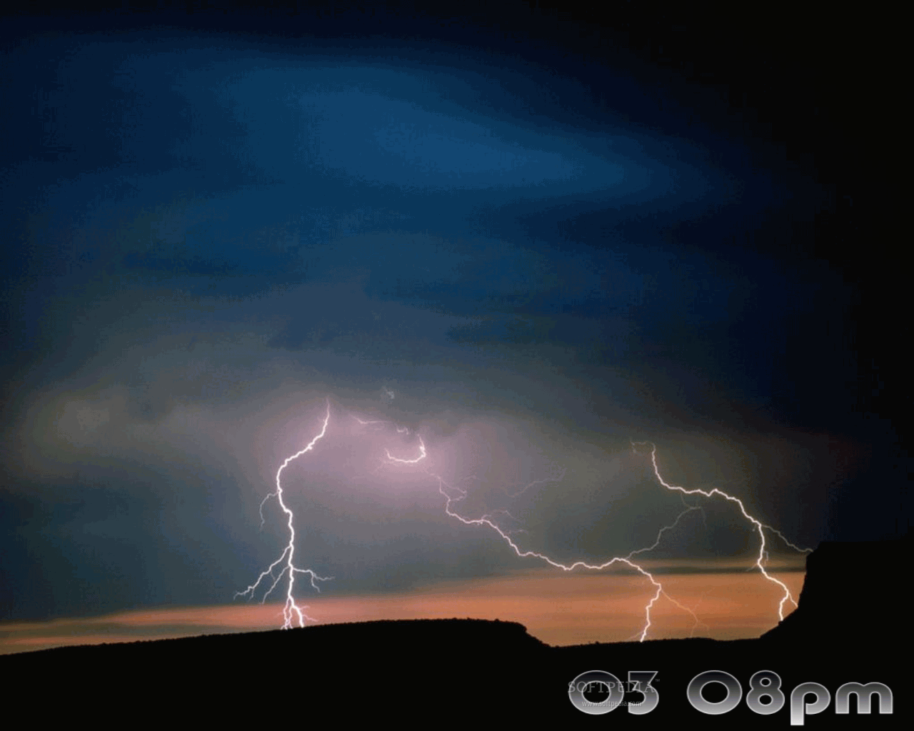 Flashing Lightnings Screensaver Logo
