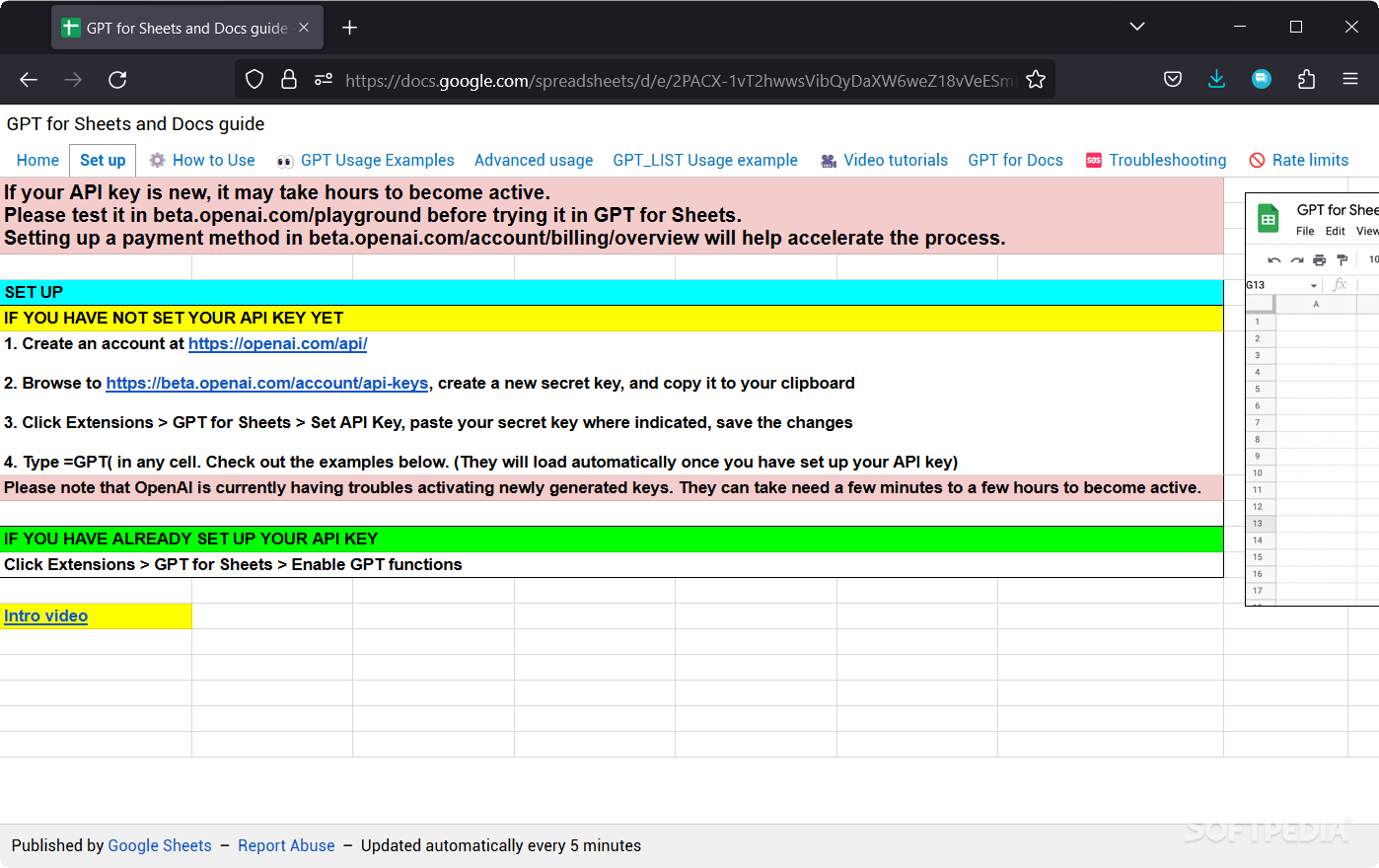 Photo #2 for GPT in Google Sheets and Docs