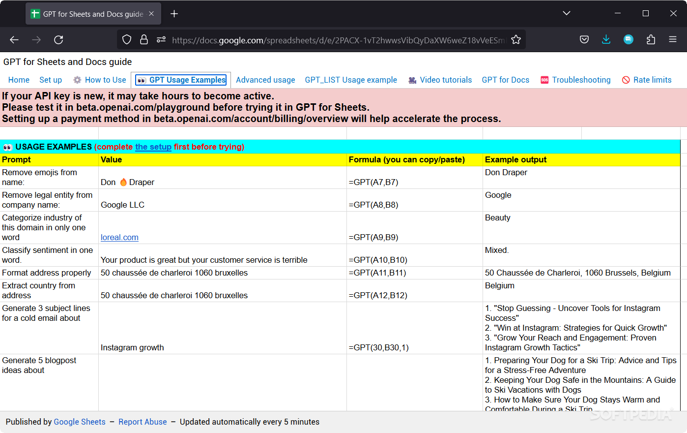 Photo #3 for GPT in Google Sheets and Docs