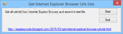 Photo #1 for Get Internet Explorer Browser Urls lists