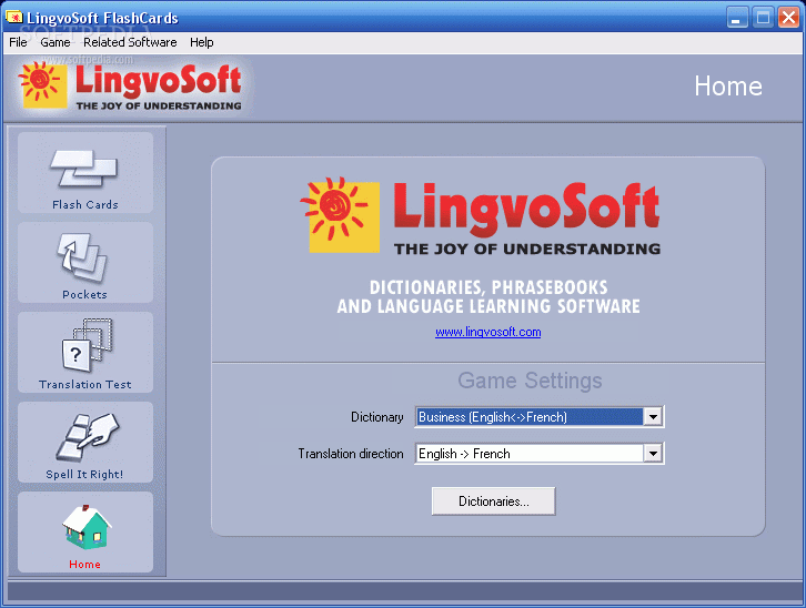 LingvoSoft FlashCards English French Logo