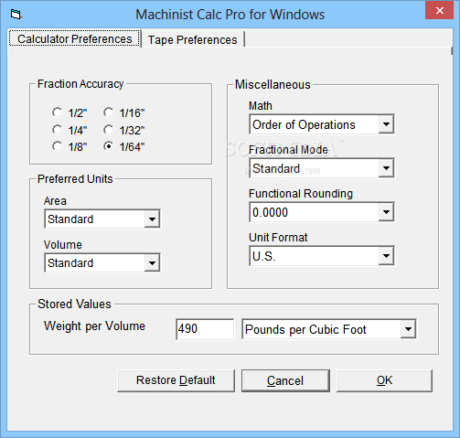 Photo #5 for Machinist Calc Pro for Windows