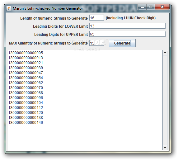 Martin's Luhn-checked Number Generator Logo