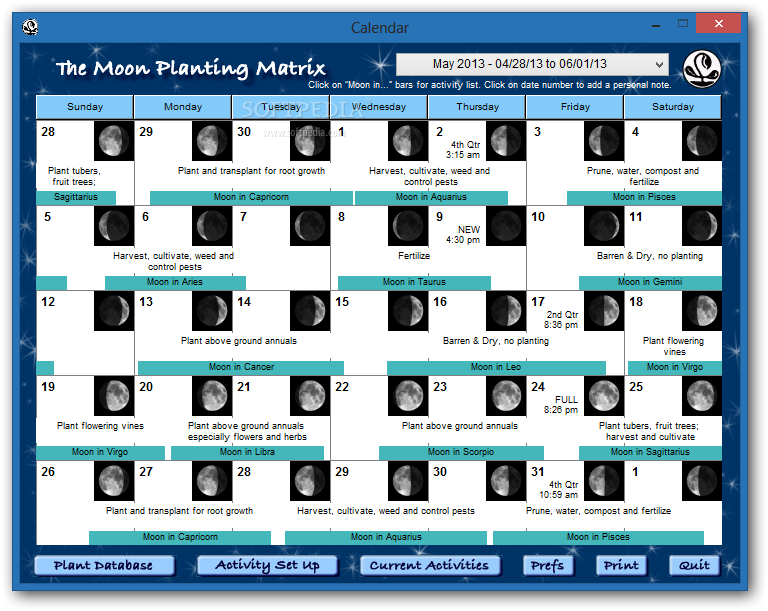 Moon Planting Matrix Logo