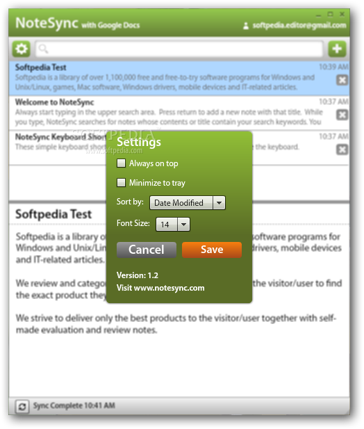 Photo #2 for NoteSync with Google Docs