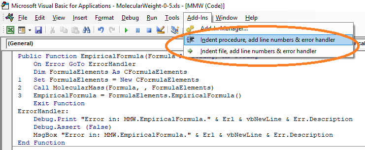 Photo #1 for Office Programming Helper Indent VB Code