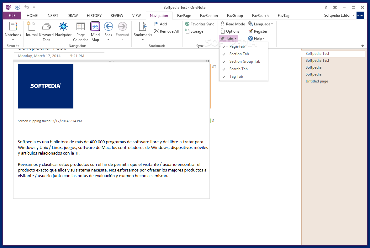 Photo #1 for OneNote Gem - Favorites