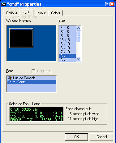 Raster Fonts For Windows Logo