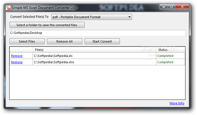 Photo #1 for Simple MS Excel Document Converter