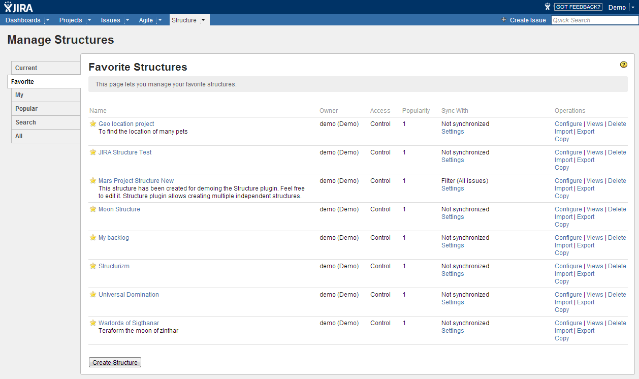 Photo #8 for Structure for JIRA