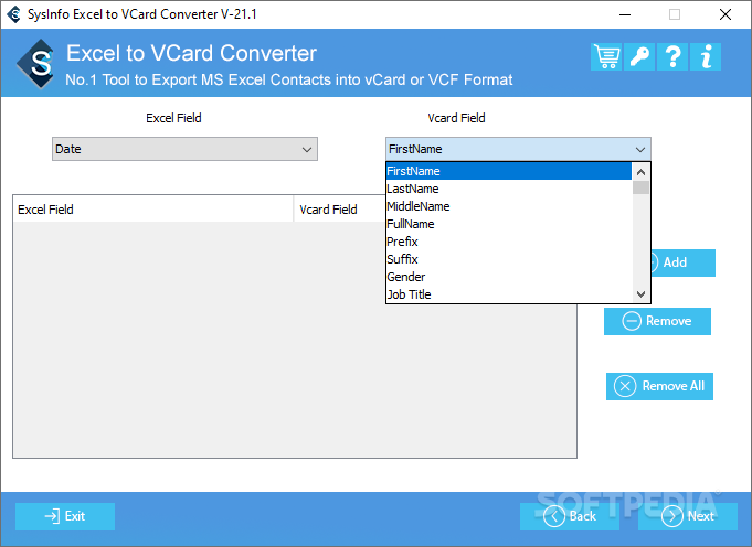 Photo #2 for SysInfoTools Excel to vCard Converter