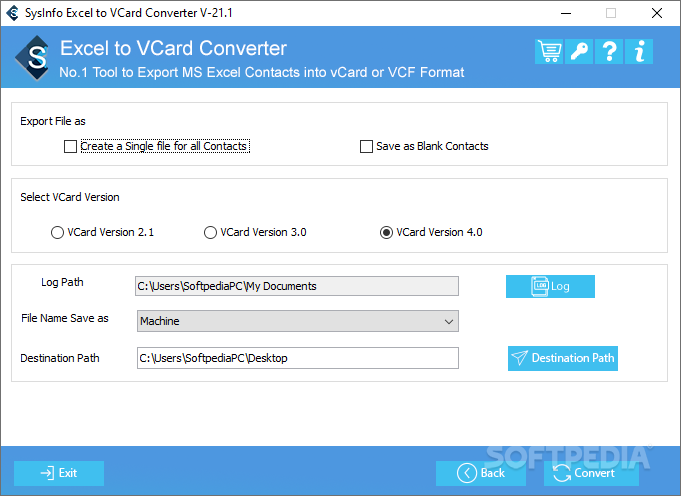 Photo #3 for SysInfoTools Excel to vCard Converter