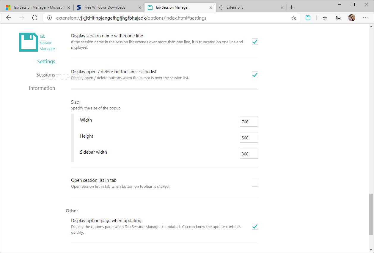 Photo #7 for Tab Session Manager for Edge