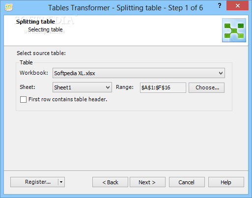 Photo #4 for Tables Transformer for Excel