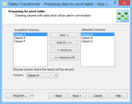 Photo #7 for Tables Transformer for Excel