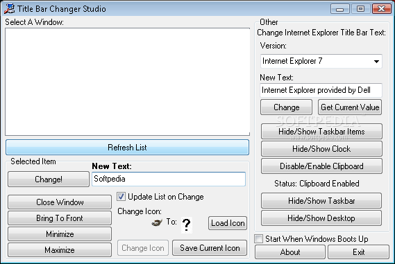 Title Bar Changer Studio Logo