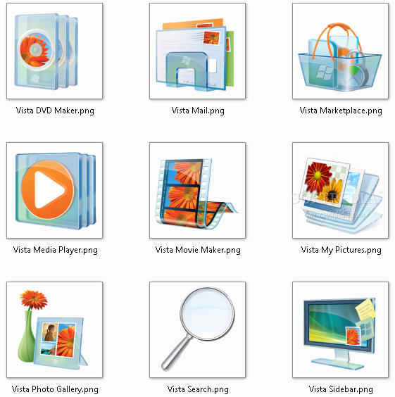 Photo #1 for Transparent Vista Icon Pack