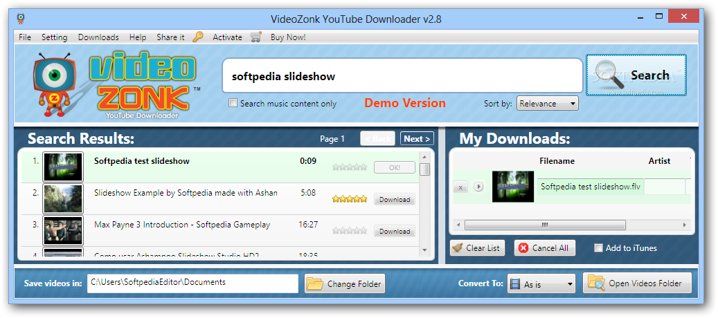 Photo #1 for VideoZonk Youtube Downloader