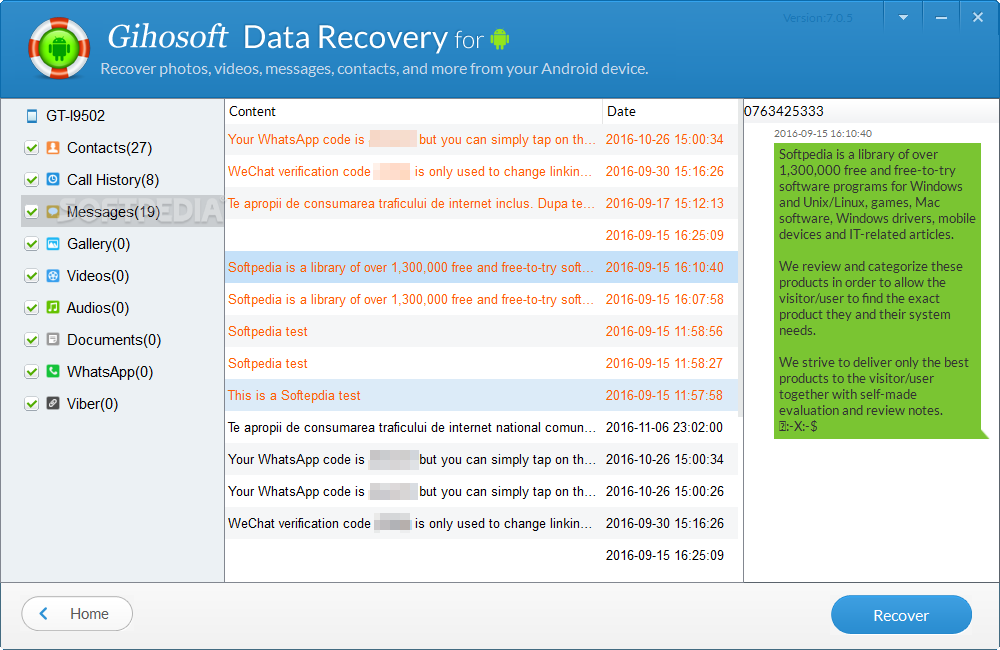 Photo #5 for Gihosoft Android Data Recovery