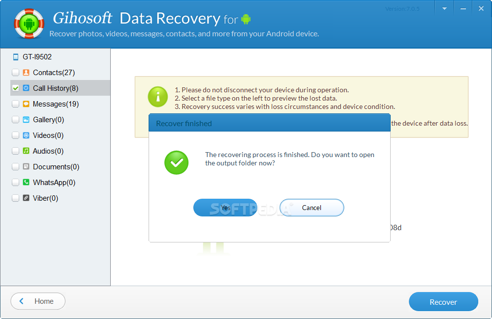 Photo #6 for Gihosoft Android Data Recovery